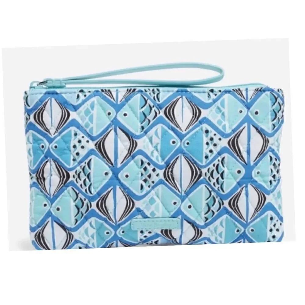 Vera Bradley Blue Fish Escapade Wristlet